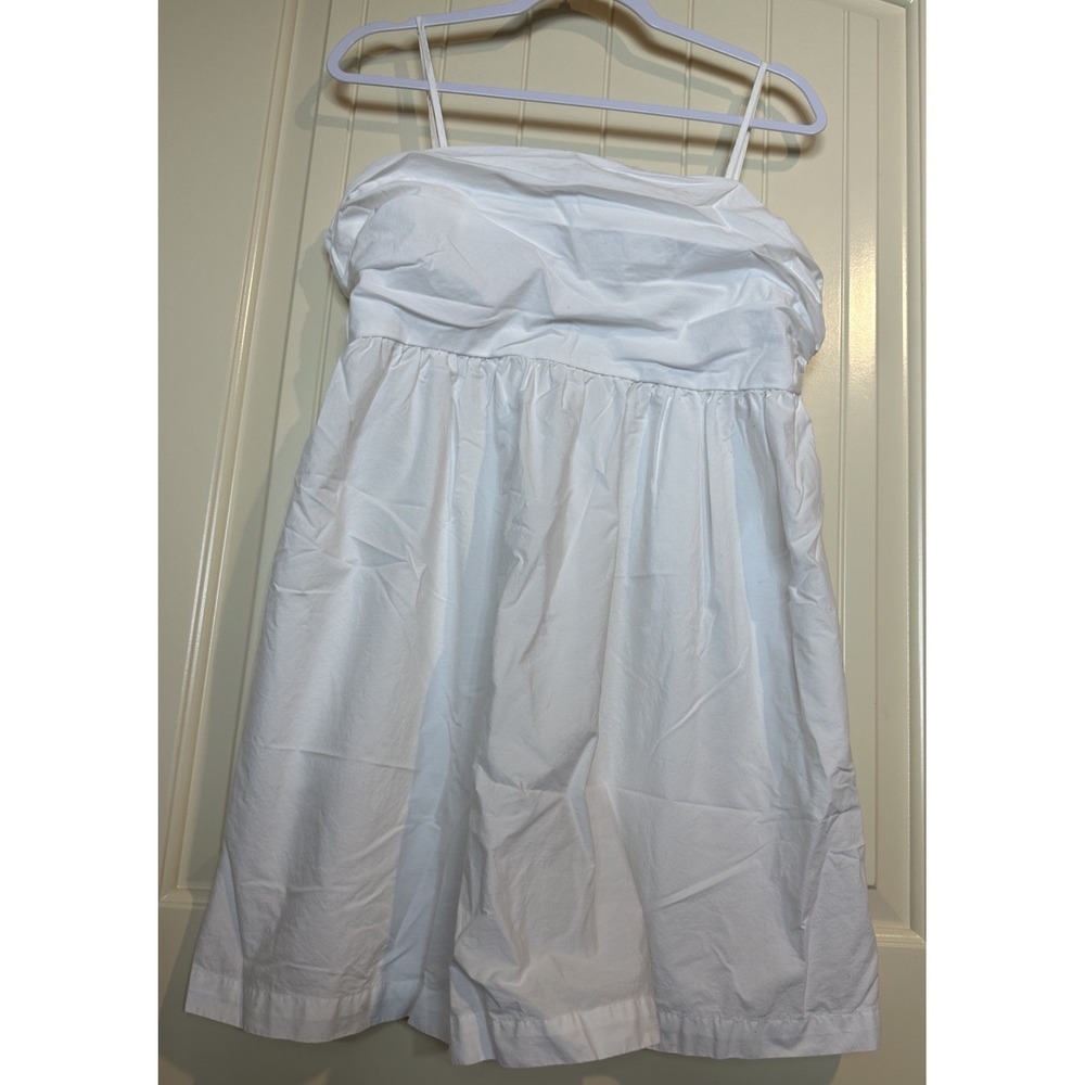 A New Day Women's Sleeveless‎ Ruched Babydoll Mini Dress Sz L Cotton